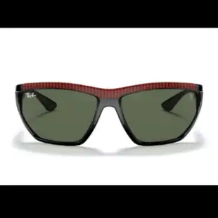 RAY BAN 雷朋 限量法拉利聯名款 太陽眼鏡 碳纖維 RB8359M F661/71 黑框墨綠鏡片 公司貨 二手