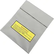 OKUMEYR Fireproof Lipo Battery Storage Bag Protective Charge Sack for Safe Charging Durable Silver Safety Guard Pouch for Lipo Battery Charging and Protection
