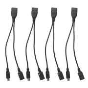 2X(4-Pack OTG Cable Adapter,2-In-1 Powered Micro-USB to USB Adapter(OTG7792