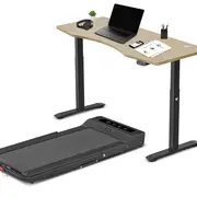 LSG Nimbus Walking Pad Treadmill + ErgoDesk Automatic Standing Desk 1800mm (White)