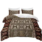 Brown Hues Aztec Pattern Quilt Cover