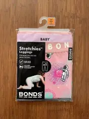Bonds Baby Astronaut Space Pink Stretchies leggings Size 00 BNIP