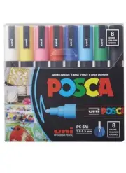 POSCA Water-Based Markers, 8 Assorted Colors, PC-5M, 1.8-2.5mm