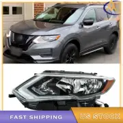 Headlamp Black housing For 2017 18 19 Nissan Rogue Halogen Headlight Left Side (for: Nissan)