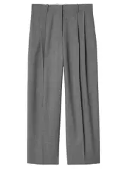 COS | Relaxed Twill Wide-Leg Pants in Grey | The UNDONE