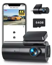 Drive recorder, 4K, in-car camera, front and rear cameras, small drive recorder,