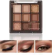 [Boobeen] Nude Eyeshadow Palette - Matte and Shimmer Makeup, Highly Pigmented Creamy Eye Shadow Powder, Create a Neutral Eye Look, Long Wearing (06#)