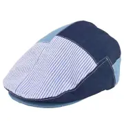 Toddler Boy's Blue Denim Patchwork Ivy Cap with Elastic Back - FREE SHIPPING