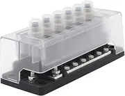 FELTECHELECTR Circuit Protector Box 19pcs 12-32v Breaker 100a Total 30a Each Branch Aluminum Alloy Abs Hat