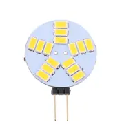 5PCS G4 15 LEDs SMD 5730 400LM 2800-3200K Stepless Dimming Energy Saving Light Pin Base Lamp Bulb DC 12V(Warm White)