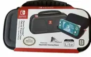 Nintendo Switch LITE Deluxe Travel Case Padded Game Traveler Gray NEW