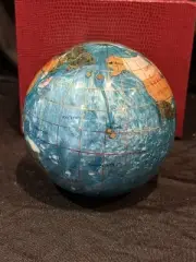 Kalifano PAPERWEIGHT World Globe Blue Gemstone 3"