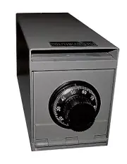 Drop slot safe with mechanical combination lock
