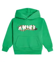 [Amiri Kids] Amiri Kids Logo cotton jersey hoodie Y 10 green