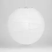 Quasimoon 20" White Irregular Ribbed Paper Lantern (10 PACK) by PaperLanternS...