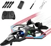 Remote Control Airplane, 4D RC V50 Kids Fighter Drone, Double-Battery RC Glider Plane RC Plane Toy, Rc Airplane with Adjustable Speed for Teens Students Indoor Outdoor Use