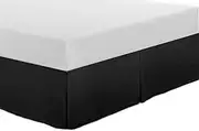 BBPM Bed Skirt King Size 14 Inch Drop Elastic Bed Skirting for Bed Base and Frame Bedding Dust Ruffle Lightweight Comforter Set with Wrap Around Adjustable Bedskirt,Black,Full/140 * 190cm