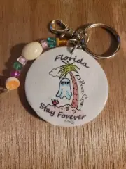 Florida Stay Forever Keychain w Glow Bead