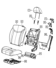 Genuine Mopar Front Seat Cushion Cover 1HL701J3AB