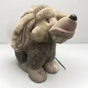 Vintage Plush 1990 Tonka-Pooch Patrol Gray Poodle Stuffy Shows/Hides Teeth NOS