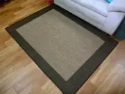 Flat-weave Evalasting Coffee Black Floor Rugs Door Mats & Runner Rubber Backed