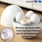 Electric Egg Shape Microwave Boiler Steamer Poacher Boiler Cooker Kitchen Tools