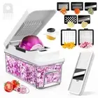 Vegetable Chopper: 10 in 1 Food Chopper - Onion Vegetable Slicer Cutter Dicer...