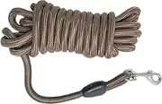 5M/10M/15M Heavy Duty Nylon Dog Leash - Ideal for Recall & Agility Training Tailored, Suitable for Medium to Large Dogs(Coffee,15m)