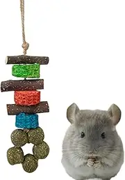 Hamster Chew Toys - Healthy Wooden Teether Oral Care Chews for Hamsters, Guinea Pigs, Chinchillas | Pet Chew Toys for Ferrets, Degus, Hedgehogs, Small Animal Supplies for Fun and Health