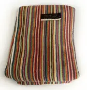 Rachel Zoe Soho Living Rainbow Striped 34” x 64” Large Bath Sheets Set of 2 NWT