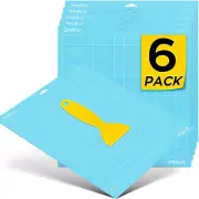 Light Grip Cutting Mat for Cricut, 6 Pack Cutting Mat 12X12 for Cricut Explore A