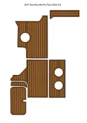 2017 Sea Ray 460 Flying Bridge Floor Pad Boat EVA Faux Foam Teak Flooring Mat