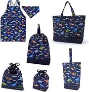 COLORFUL CANDY STYLE NT905000 Kindergarten Entrance School Entrance 6-Piece Set, Lesson Bag, Quilting (Gusseted), Shoe Case, Drawstring Gymnastics Clothes Bag, Lunch Bag, Cup Bag, Small Items, Back