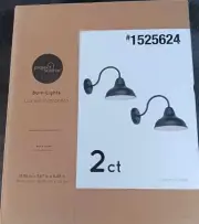 Project Source Barn light 2-Pack 9.44-in Black Dark Sky Outdoor Wall Light NEW