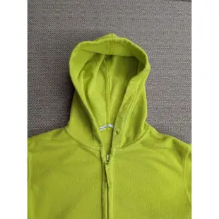 台灣網路第一品牌 Lativ 螢光黃 螢光綠刷毛連帽外套 女生小朋友保暖外套 S號