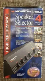 Monster Cable 4-Way Speaker Selector MSS4 New in Original box
