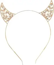 [SHERCHPRY] Horn Headdress Party Supplies Girls Ox Headbands Stylish Festival Decorative Headband Sparkling Stones