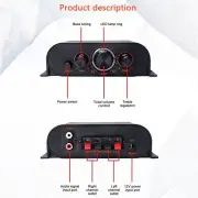 HiFi Power Amp 2 Channel Mini 40W DC12V Multifunctional Sound Stereo Home Car