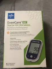 Medline EvenCare G2 Starter Kit Blood Glucose Monitoring System Brand New