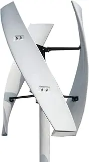 HUIZHITENGDA 12000W 3 Blades No Noise Vertical Wind Turbine, 12V 24V 48Vwith Waterproof Charge Controllerfor Home Use Vertical Axis Wind Turbine(White)