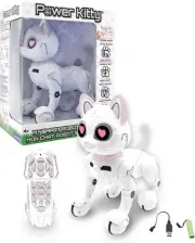 Power Kitty Remote Control Robot Cat Programmable Smart Robot Light Sound White