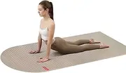 OGOGO Yoga Mat with Suede Finish, Extra Long and Wide 74 x 26 x 1/3 Inches Thick POE Material, Wavy Texture Non-Slip Design