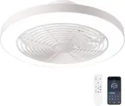 Ceiling Fans with Lights, Low Profile Ceiling Fan with Lights and Remote, 6 Wind