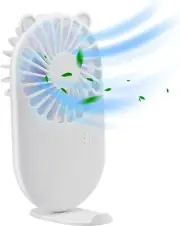 Handheld Mini USB Fan, Portable USB Pocket Fan Rechargeable with Holder, 3 Speed
