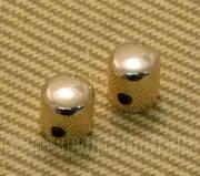 CA2-GD Gold Mini Dome Knob Set of 2 w/ Set Screw for Guitar Bass and Amp
