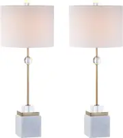 JYL5008A-SET2 Set of 2 Table Lamps Dawson 30" Marble/Crystal LED Table Lamp Mode