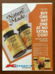 1986 Nature Made Vitamins K-Mart Vintage Print Ad/Poster Retro Pop Art Décor 80s