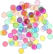 NAMOARLY 100pcs Round Learning Discs Creative Math for Educational Tools for Cognitive Development and Early Learning Activities