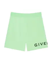 Givenchy Logo Printed Elastic Waist Shorts mint green