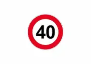akachafactory Stick sticker signaling plate door speed limit panel 40